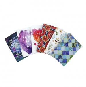 A6 Notepad with RPET Polyester Cover, 50 Sheets, Four-color