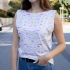 Sleeveless shirt single size full print