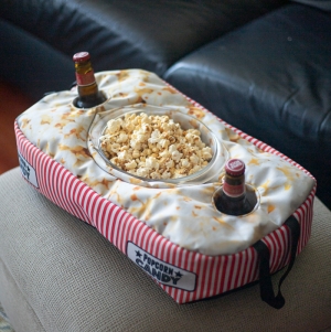 Cushion for s nacks and drinks with full print filling