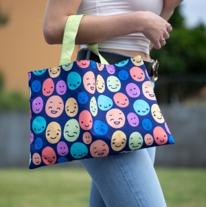 A3 RPET Polyester Bag with Lining, Four-color Printing