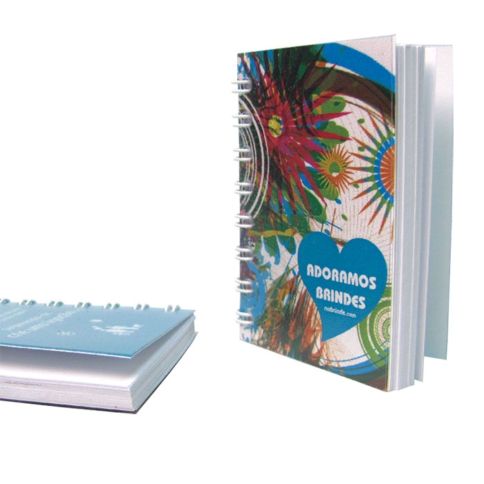 Notepad a8 pp cover with spiral4 colors 2 sides