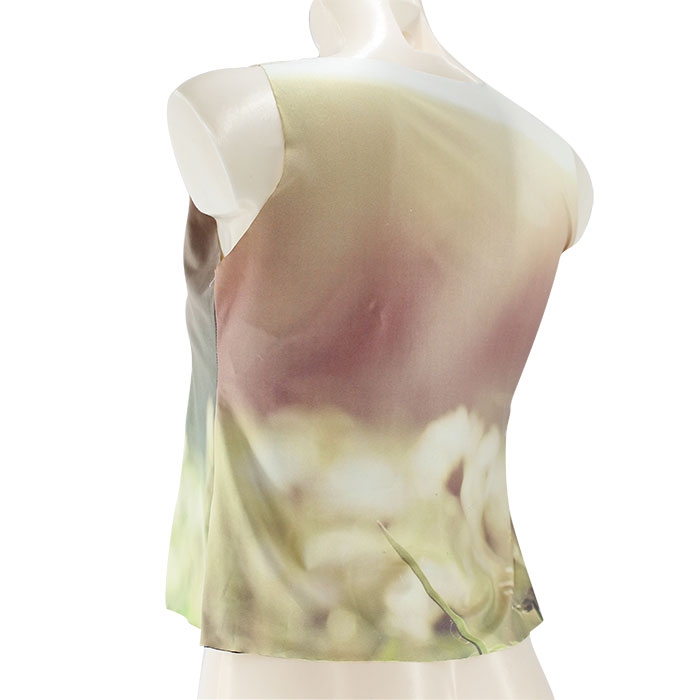 Single size polyester top with full print cotton touch