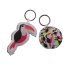 RPET Polyester Keychain with Filling, Size 8x8cm