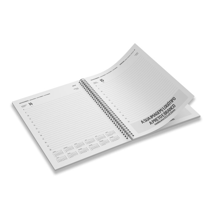 Daily agenda A5, spiral, pp cover  4 colors, b&w sheets