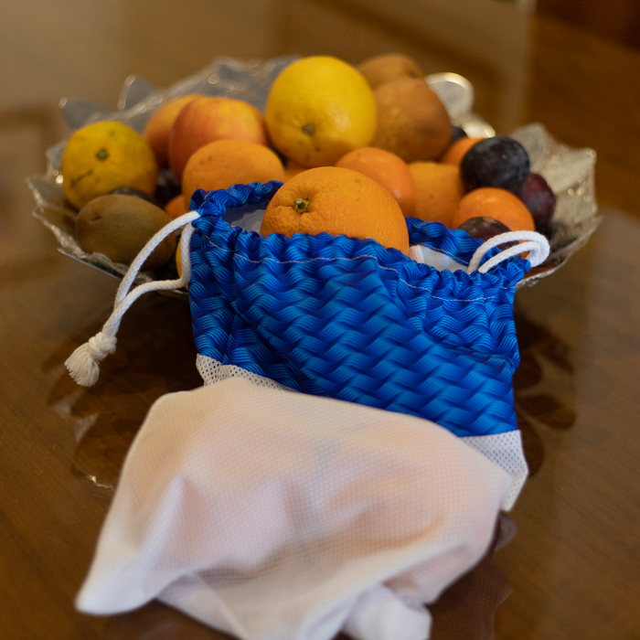 Cord bag for fruit inNet and polyester total imp