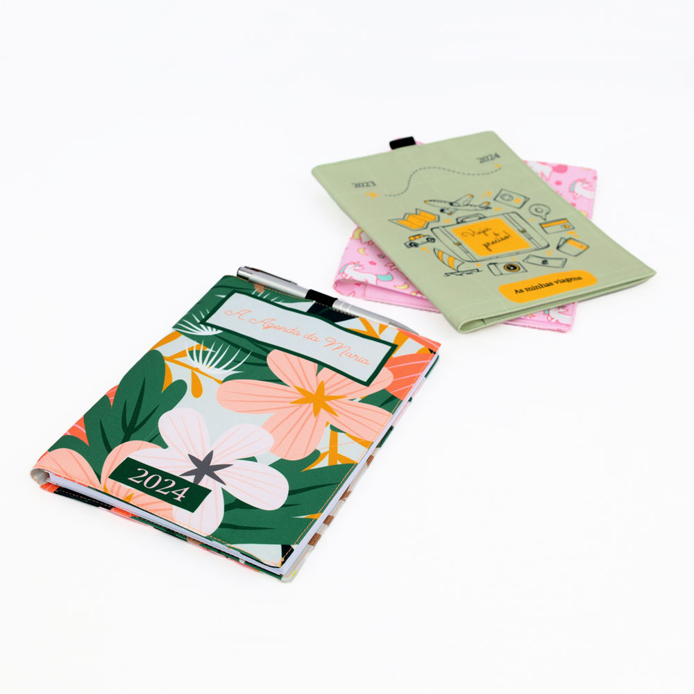 A5 NOTEPAD WITH POLYESTER COVER WITH QUADRICHROME PRINTING