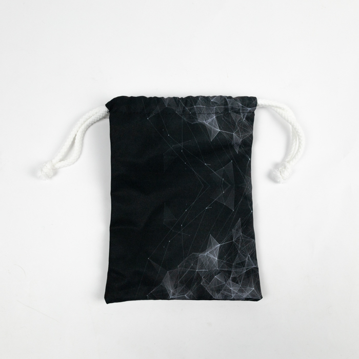 Drawstring polyester bag, size M, full four-color printing