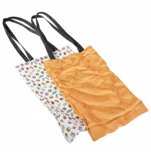 Bag with Handles in RPET Polyester with Four-color Printing