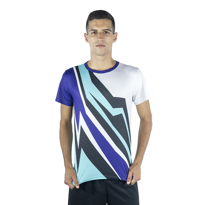 Top t-shirt de sport basique, tissu coton toucher