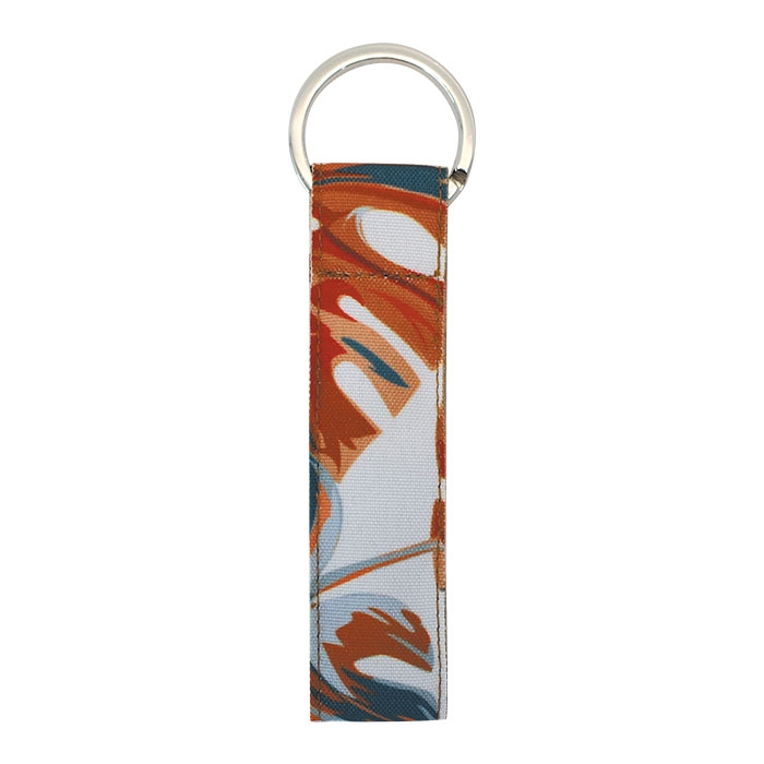 POLYESTER AND CORK FRAME KEY RING INCLUDED