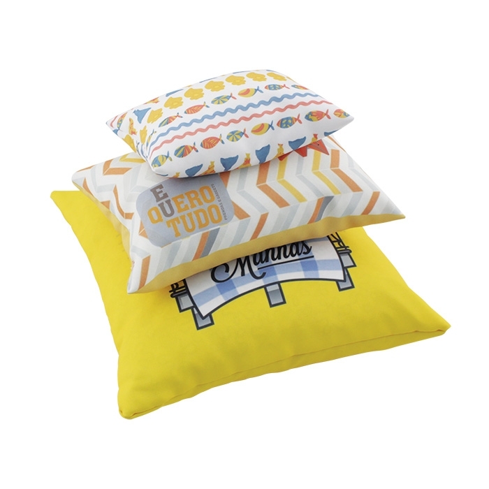 Medium RPET Polyester Pillow with Filling. Four-color Printi